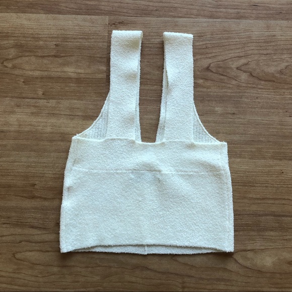 Urban Outfitter’s Cream Plunge Crop Top - Picture 2 of 4